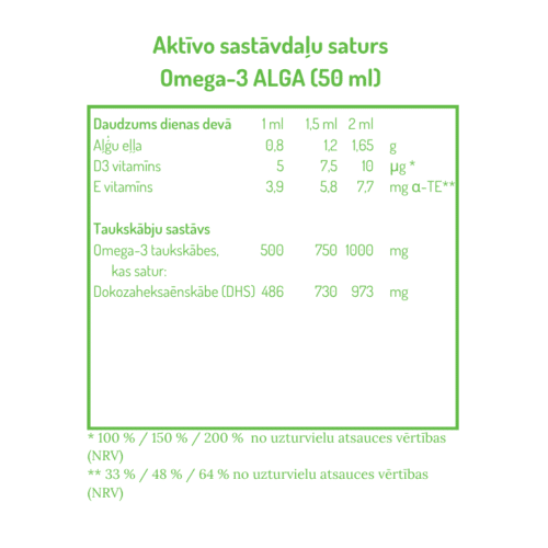 Omega-3 ALGA eļļa - Image 2